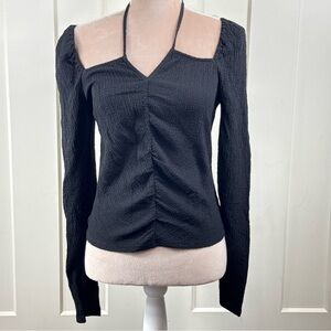 Sanctuary Black Cold Shoulder Top